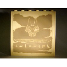 Part 59349pb002 Tan Panel 1 x 6 x 5 with Hieroglyphs and Anubis Mask Pattern (Sticker) - Set 7621 